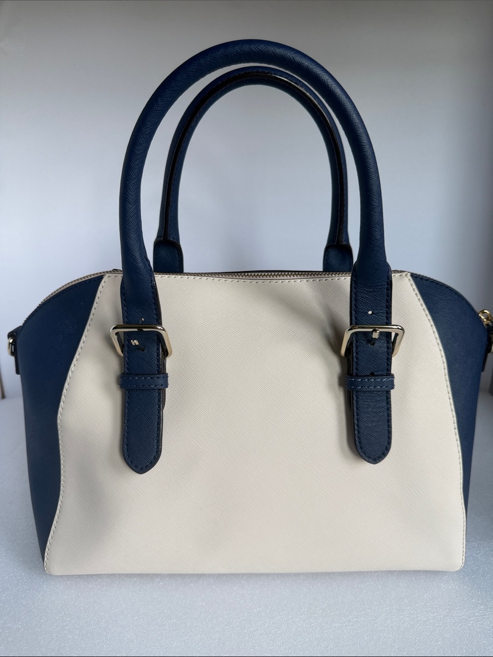 KATE SPADE New York Cove Street Pippa Satchel Pebble French Navy Leather - Picture 3 of 16